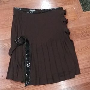 Jean Paul Gaultier pleated belt runway skirt